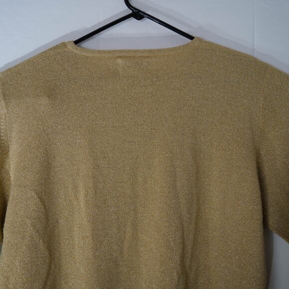 Vtg Worthington Womens Sweater Gold Sweatshirt Plus 20 W Party Cocktail New Year - Picture 4 of 7